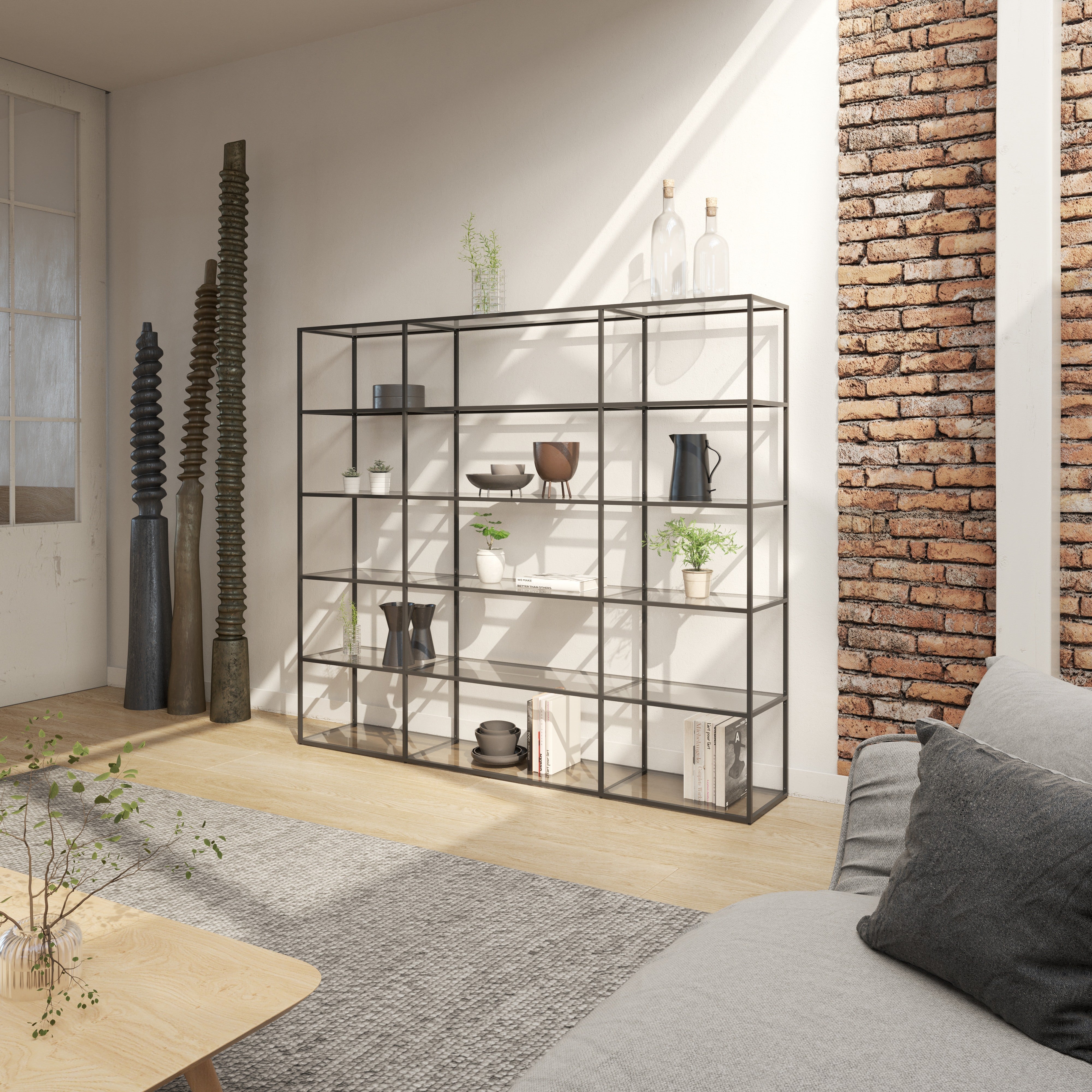 LIUM Decorative Wall Shelf XL 1x1 - Modern Floating Shelves for Living Room, Bedroom, Bathroom - Perfect for Displaying Books, Photos, and Home Decor