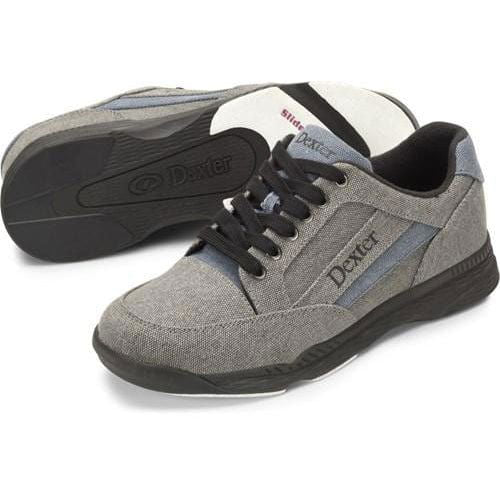 **Dexter Men's Brock Bowling Shoes - Grey, Blue & Black - Comfortable & Durable for League Play & Casual Bowling**