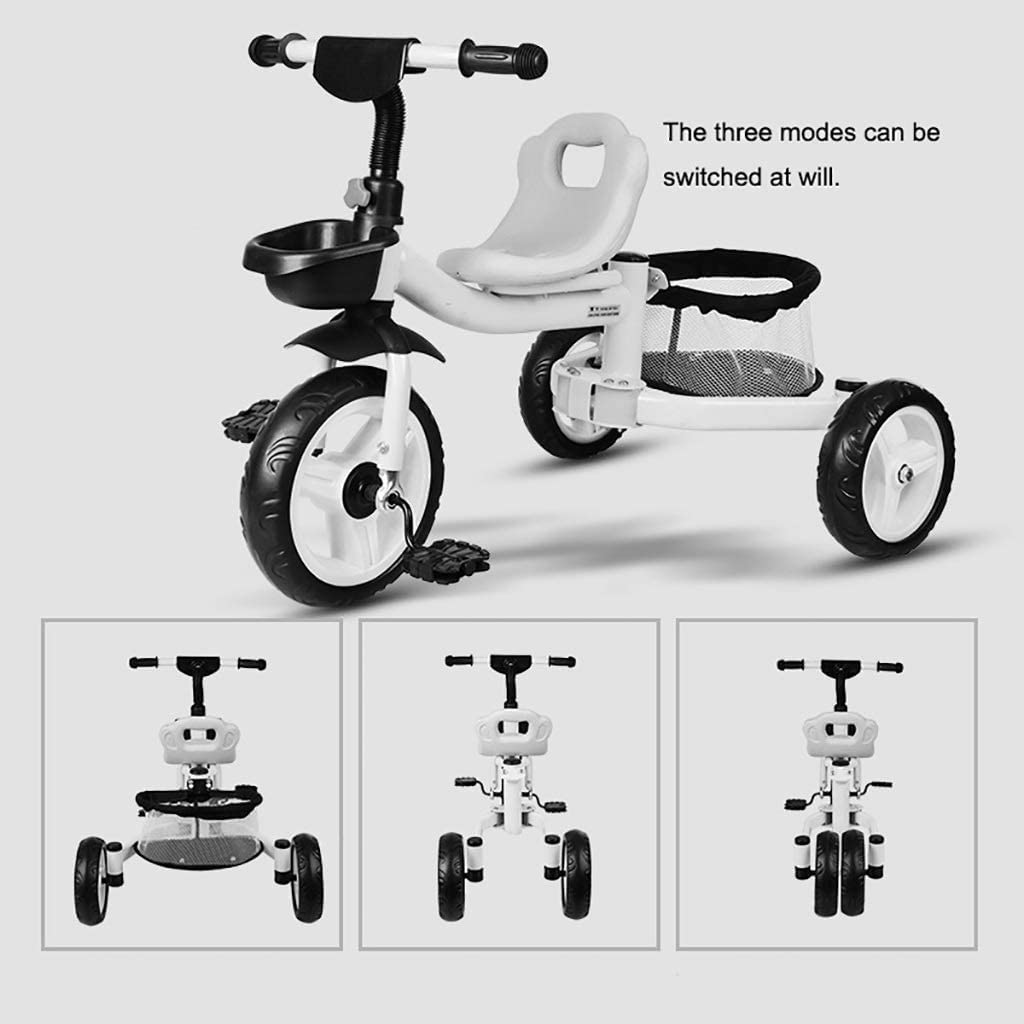 **3-in-1 Stroller Wagon Tricycle for Kids Ages 3-8 – Convertible Outdoor Trike with Rear Basket, 3 Modes (Pink, Blue, Green) – Perfect Gift for Toddlers & Preschoolers – Ideal for Park Rides, Backyard Play & Neighborhood Strolls**