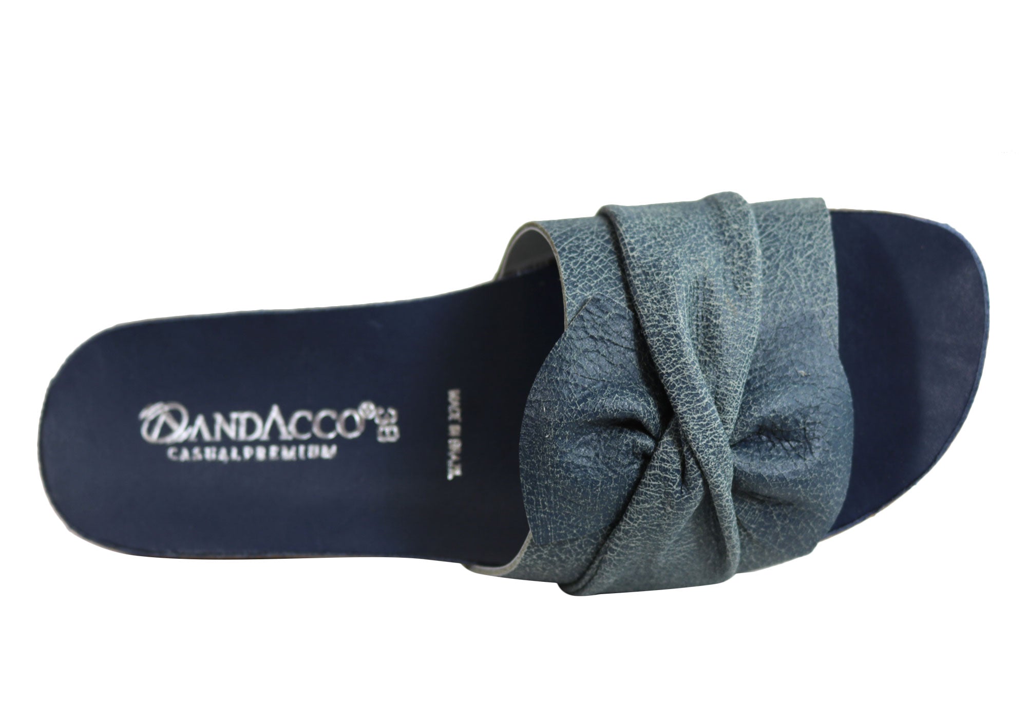 Andacco Women's Comfortable Leather Slide Sandals - Handmade in Brazil - Perfect for Beach, Pool, and Summer Casual Wear