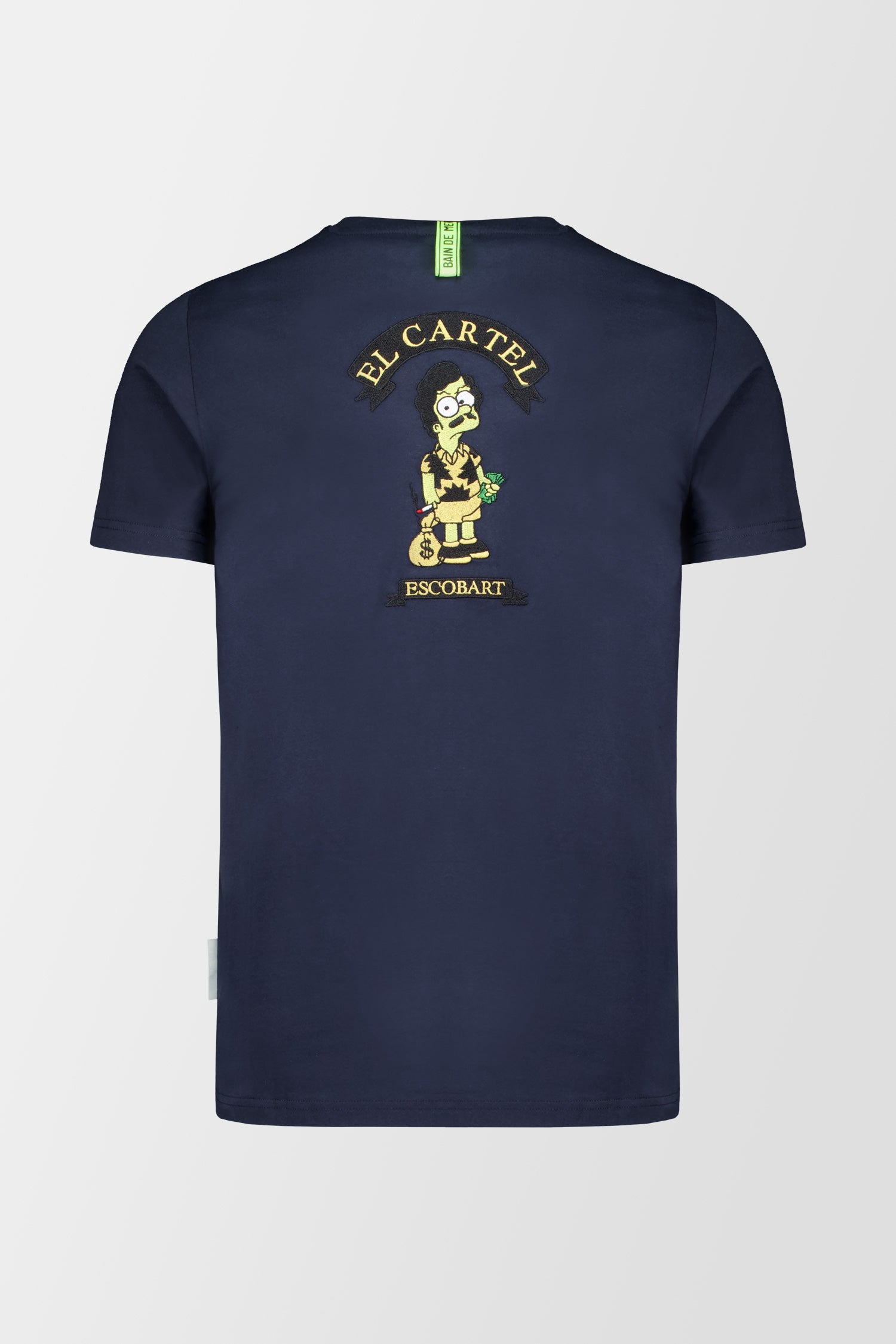 Bain de Mer Navy Escobart Cartel Graphic T-Shirt for Men - Stylish Casual Streetwear for Everyday Wear & Outings