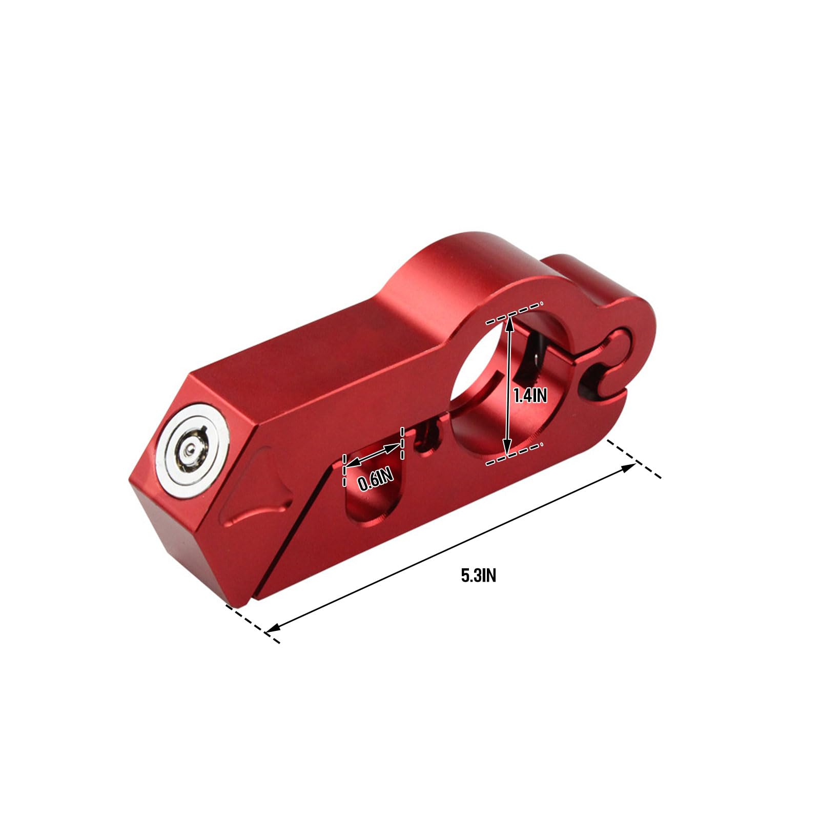Heavy Duty Motorcycle Helmet Lock with 2 Keys - Anti-Theft Handlebar Grip for Motorbikes & Scooters - Secure Parking Protection