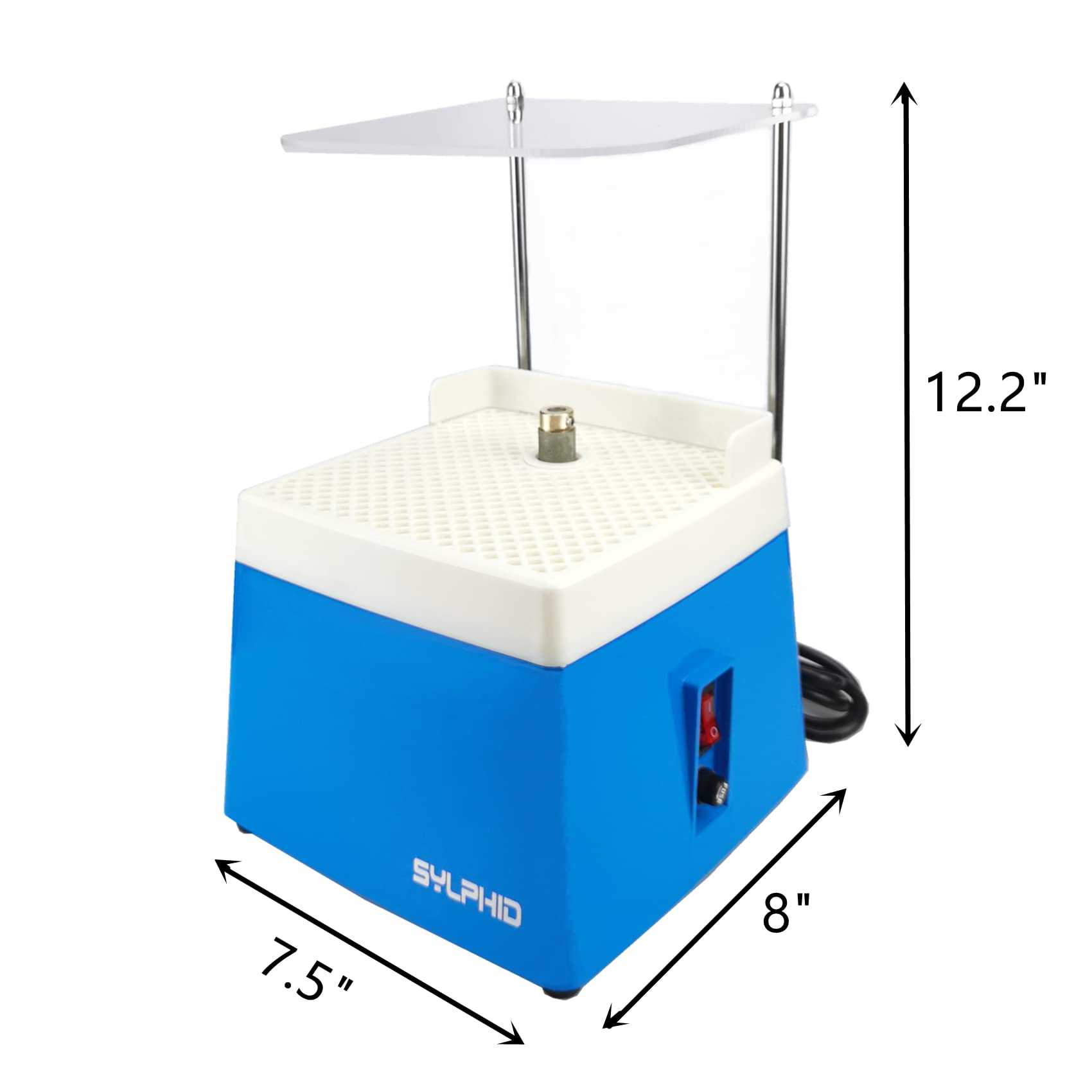SYLPHID 110V Portable Mini Glass Grinder with Stand - Diamond & Ceramic Shell Art DIY Tool Kit, Includes Free 5/8