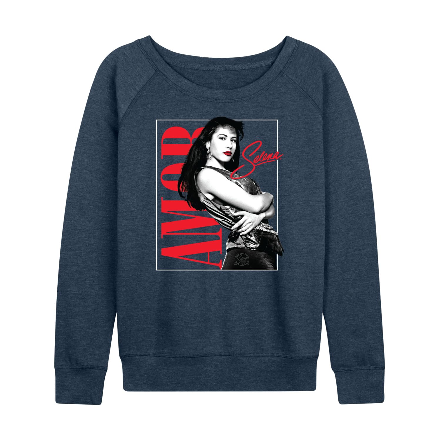 HYBRID APPAREL Women's Selena Quintanilla Lightweight French Terry Pullover Hoodie - Casual Loungewear for Music Fans & Vintage Style Lovers