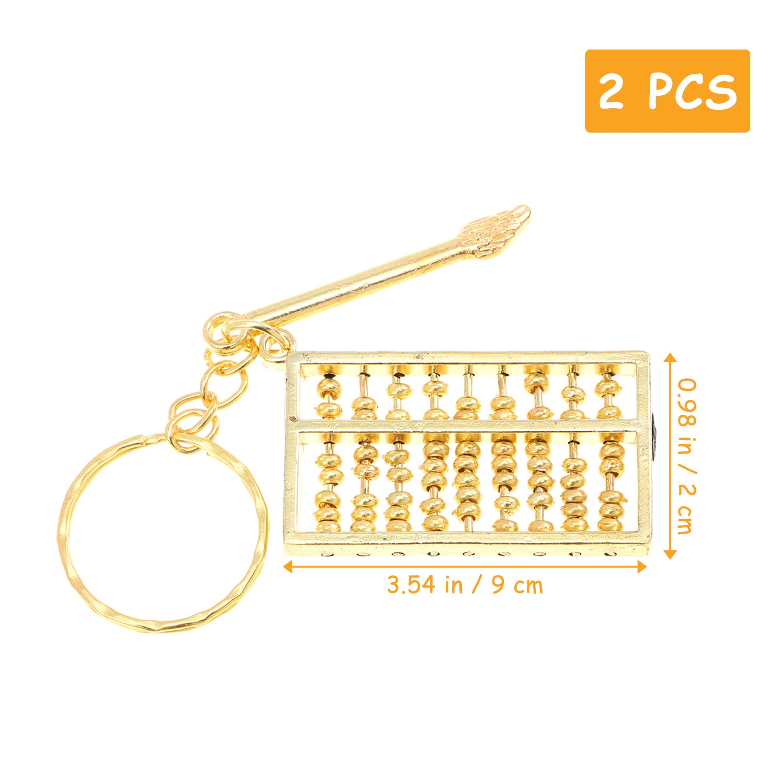 TOYMYTOY 2pcs Abacus Keychain - Creative Math Keyring for Students & Teachers
