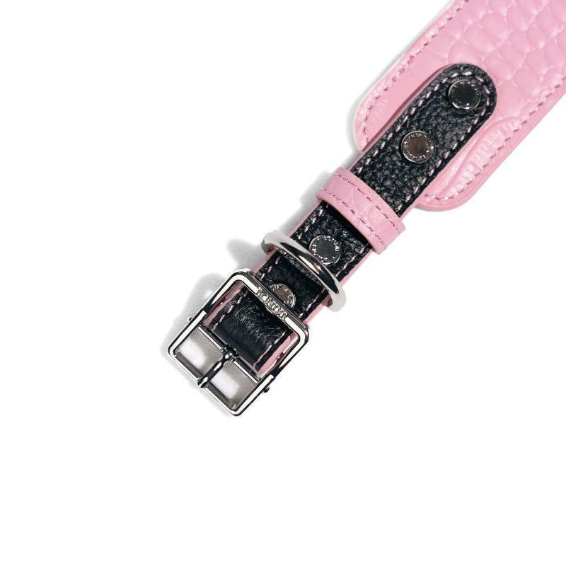 Premium Flamingo Print Leather Dog Collar - Adjustable & Stylish Pet Accessory for Small & Medium Dogs - Perfect for Walks, Training & Fashion