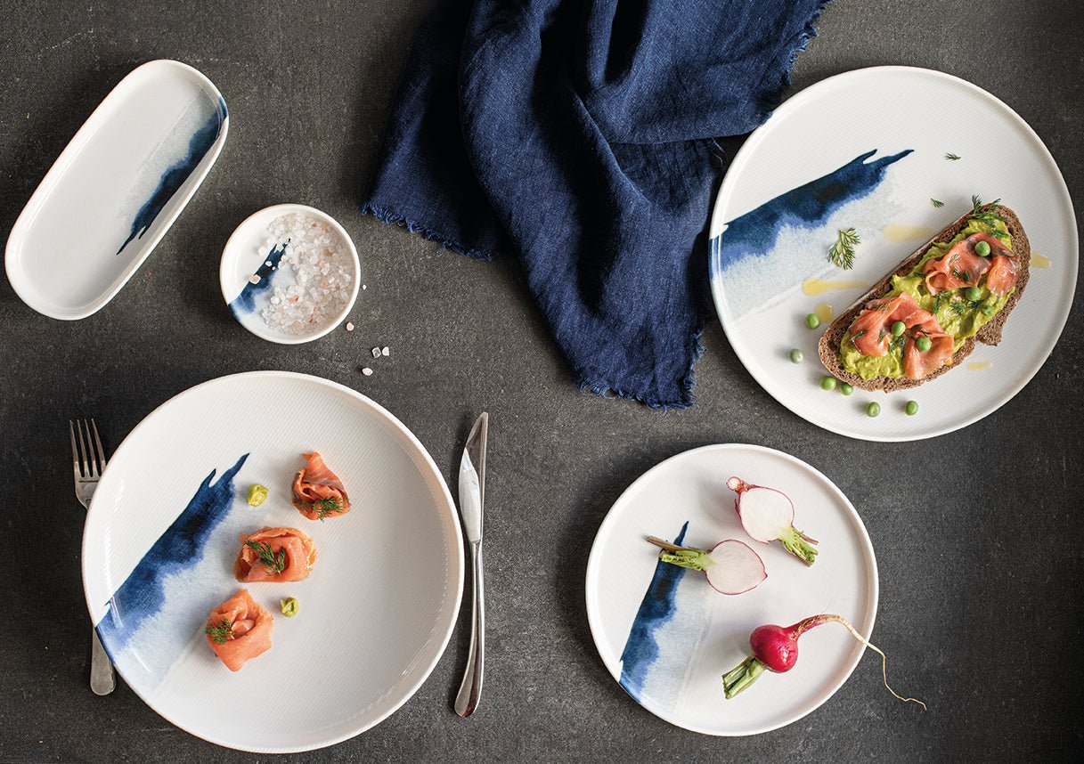 Blue Wave Service Plate 21 cm - Elegant Dinnerware for Restaurants, Catering & Home Dining - Perfect for Serving Meals, Parties & Special Occasions