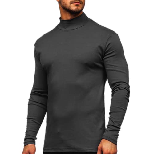 Dark Grey-half Turtleneck