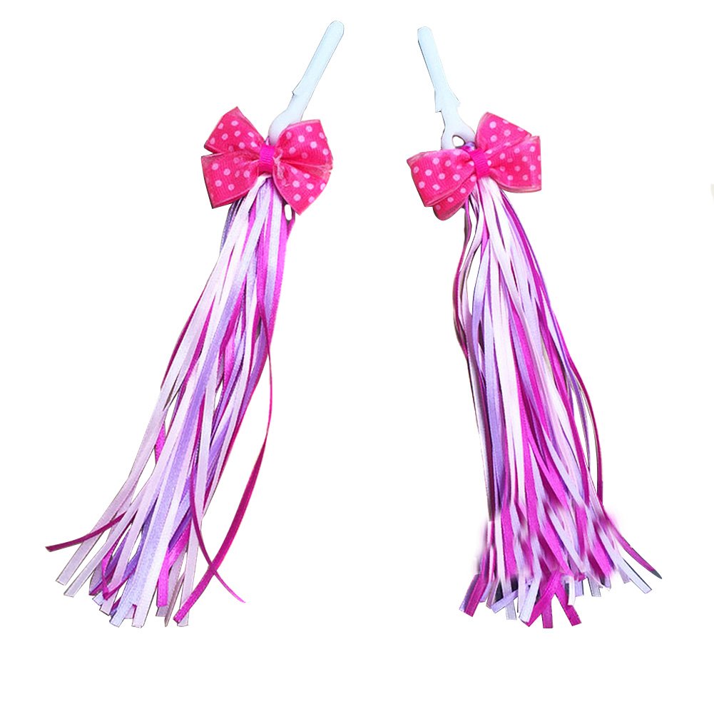Pink Bowknot Bike Handlebar Streamers for Kids - Cycling & Scooter Accessories