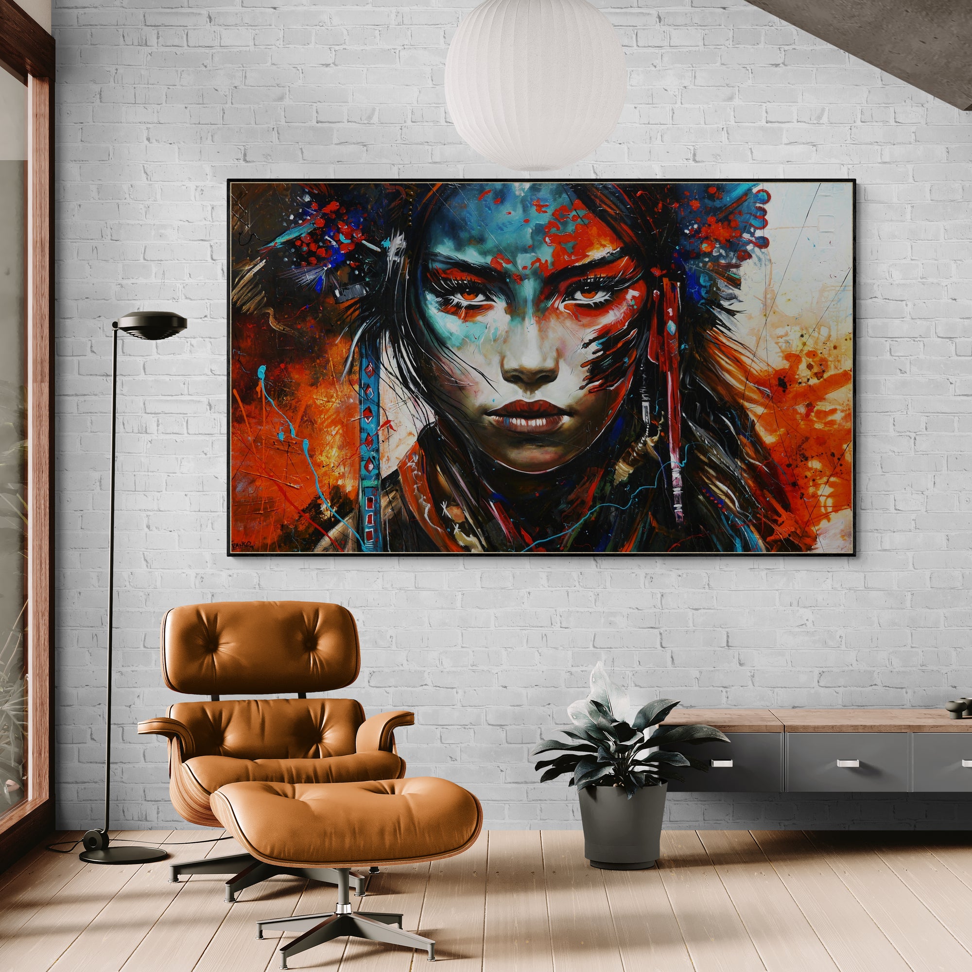 Jingu 200cm x 120cm Framed Brave and Beautiful Abstract Textured Wall Art Painting - Modern Home Decor for Living Room, Bedroom, Office