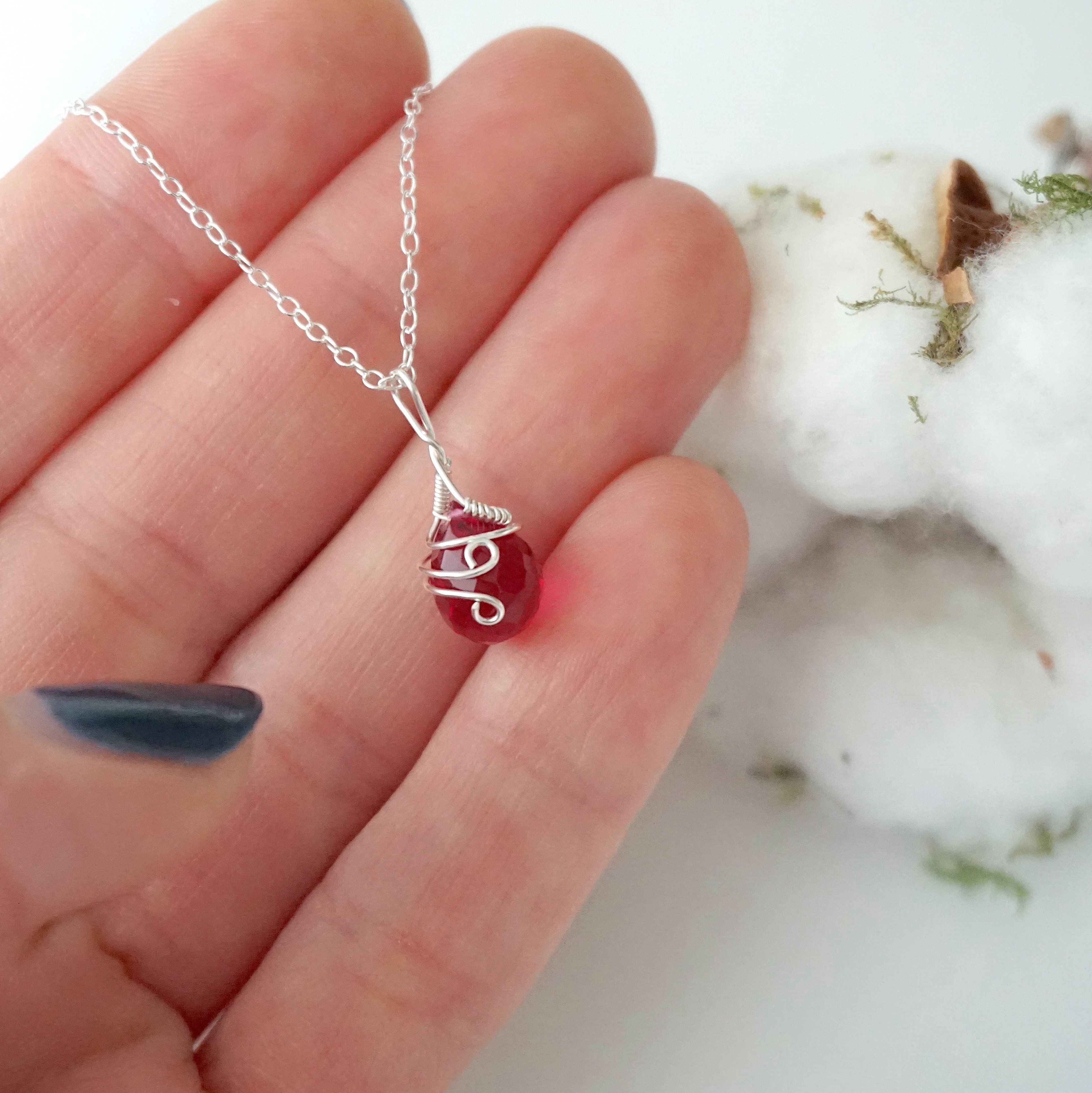 Pink Tourmaline Sterling Silver Charm Necklace - Elegant Jewelry for Women, Perfect for Gifts, Parties & Special Occasions