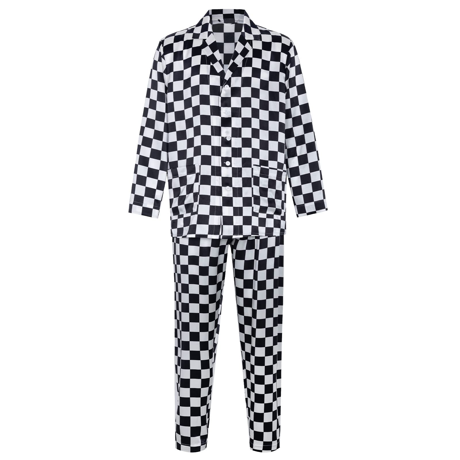 Luxury COLD POSH Men's Silk Pajama Set - 100% Pure Silk Long Sleeve Sleepwear with Button Down Shirt & Pants - Perfect for Relaxation, Lounging & Gift Giving