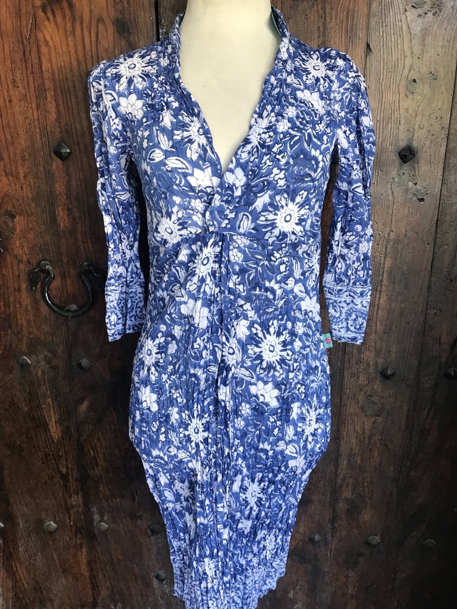 Tamara Cornflower Blue Floral Dress for Women - Elegant Summer Maxi Dress for Beach, Vacation & Party Wear