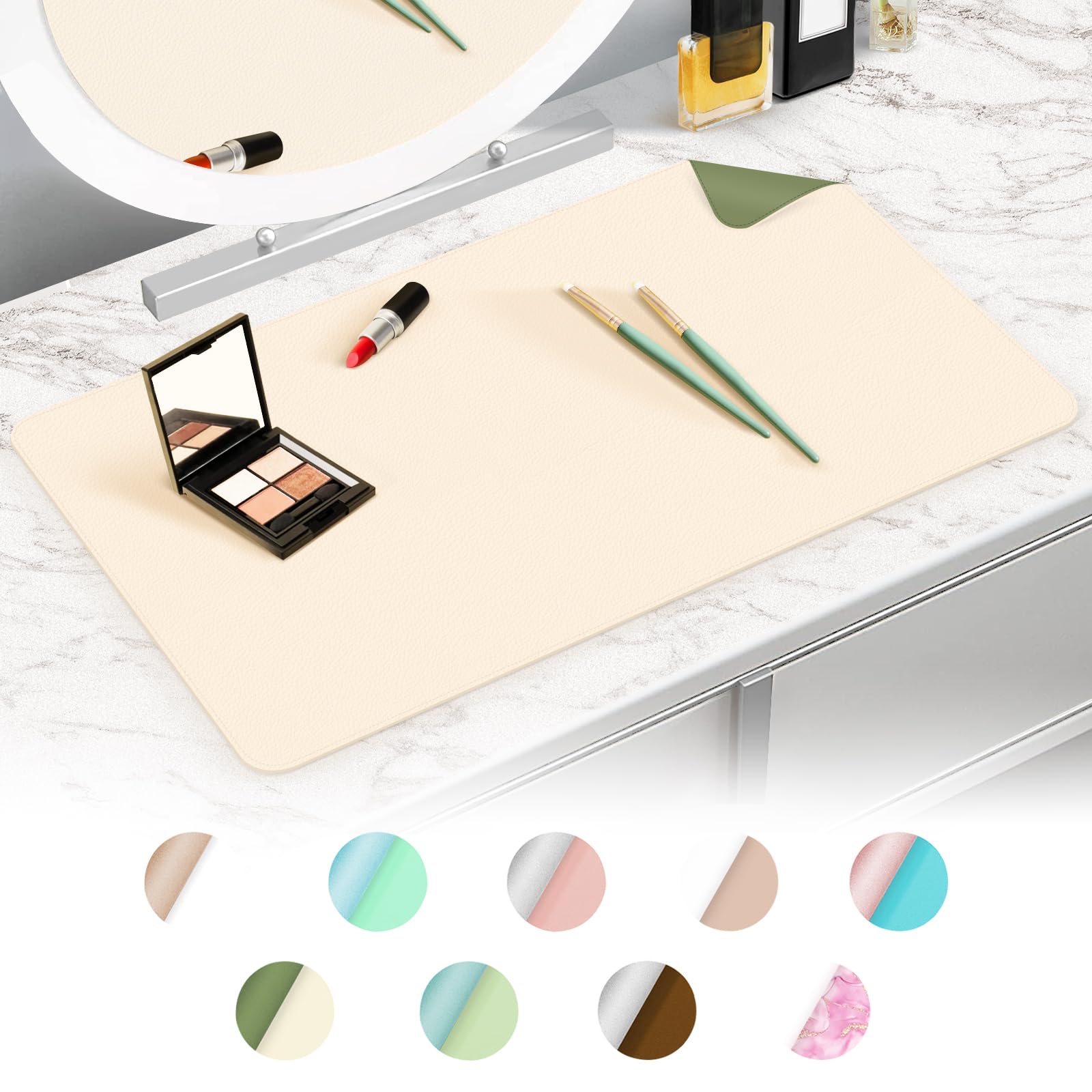 Waterproof & Oilproof Dual-Sided Vanity Makeup Mat - 31.5