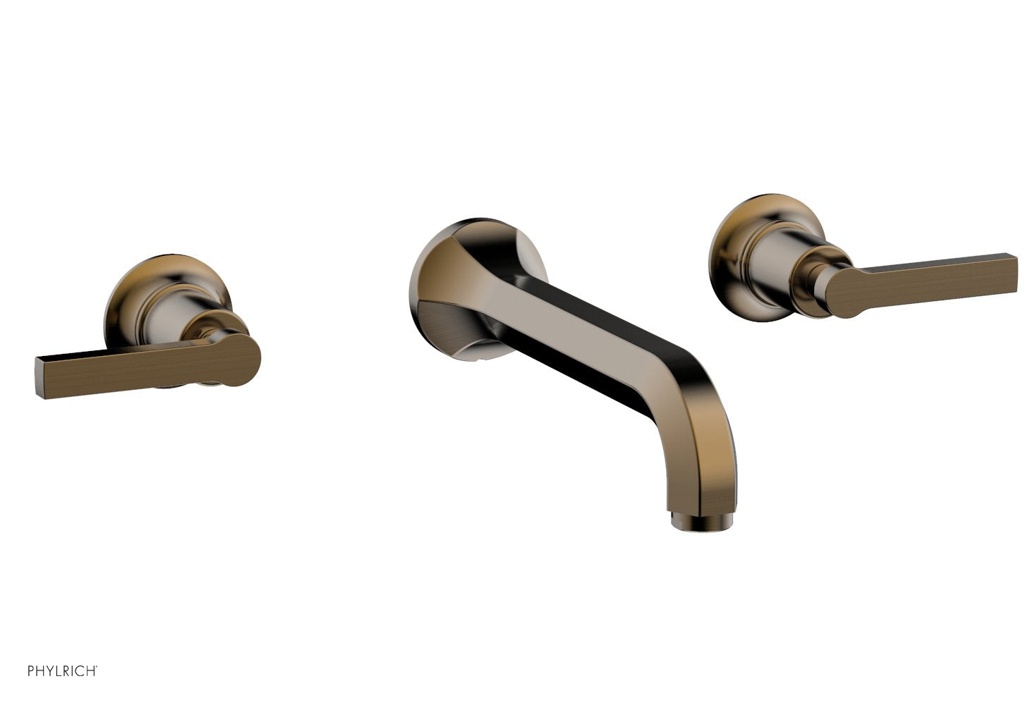 HEX MODERN Wall Mount Tub Faucet Set with Lever Handles - Model 501-57 - Perfect for Bathroom Renovation and Spa-Style Upgrades