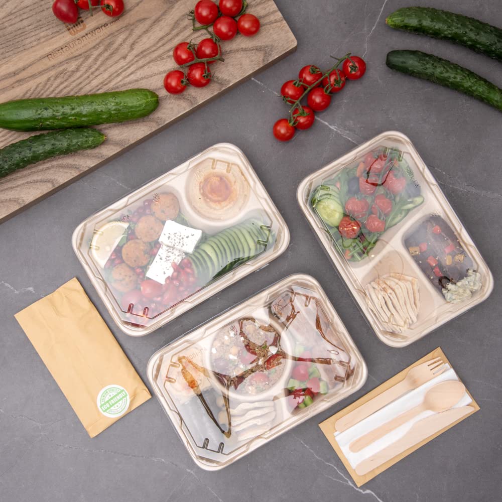 Restaurantware 100-Pack Disposable PET Plastic Lids for To-Go Containers - 9.5 x 6.4 Inch Clear Pulp Tek Lids (Containers Sold Separately) - Perfect for Food Service, Takeout Meals & Catering Events