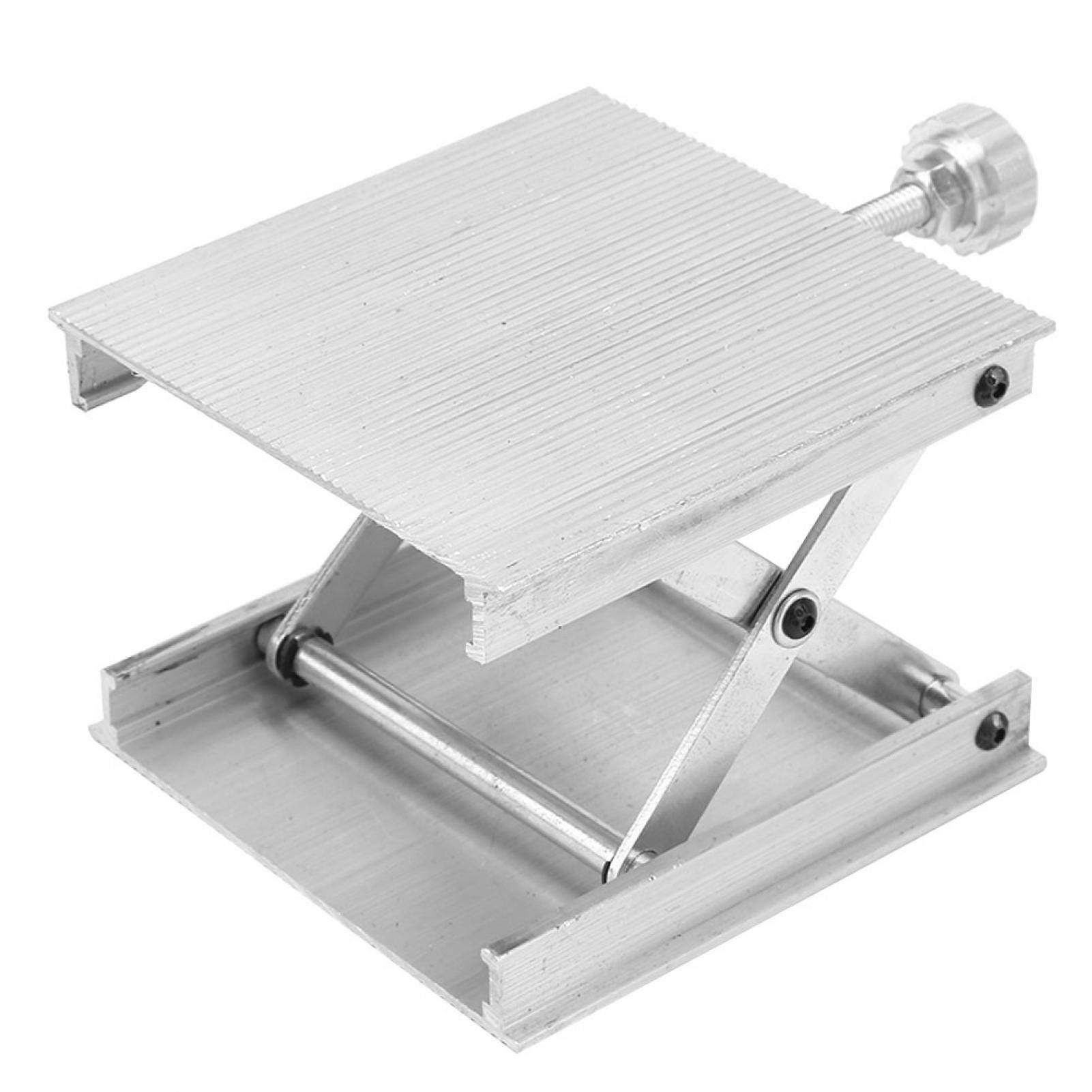 90×90mm Adjustable Lab Scissors Jack Lift Platform - Universal Lift Table for Lab Equipment & Workbench - Perfect for Microscopes, Electronics Repair & Precision Work