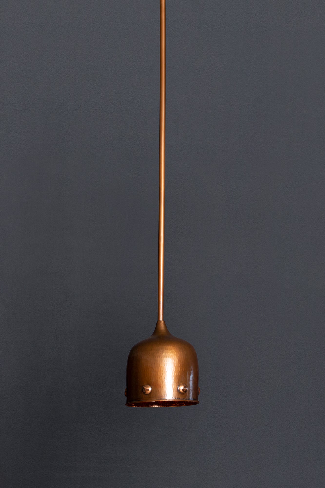 Vintage Small Copper Pendant Light - Handcrafted Hanging Ceiling Fixture for Kitchen Island, Dining Room & Bedroom Decor