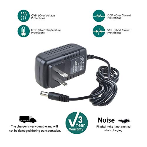 SLLEA AC/DC Adapter Charger with Car Charger for RCA DRC79108 Portable DVD Player - Power Supply Replacement for Home, Travel & Road Trips