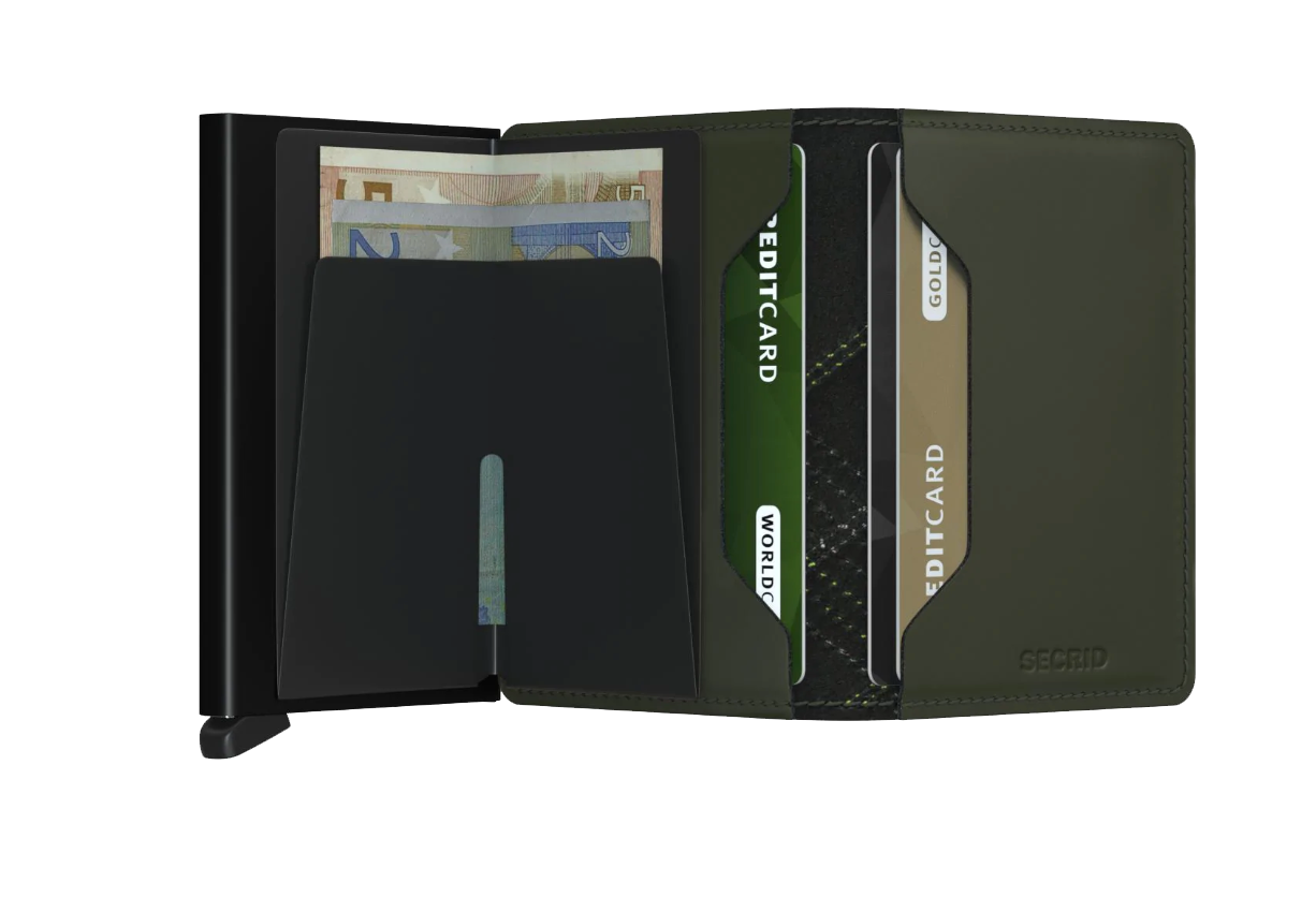 SECRID RFID Mini Wallet with Stitch Design - Slim & Secure Card Holder for Travel, Business & Everyday Use