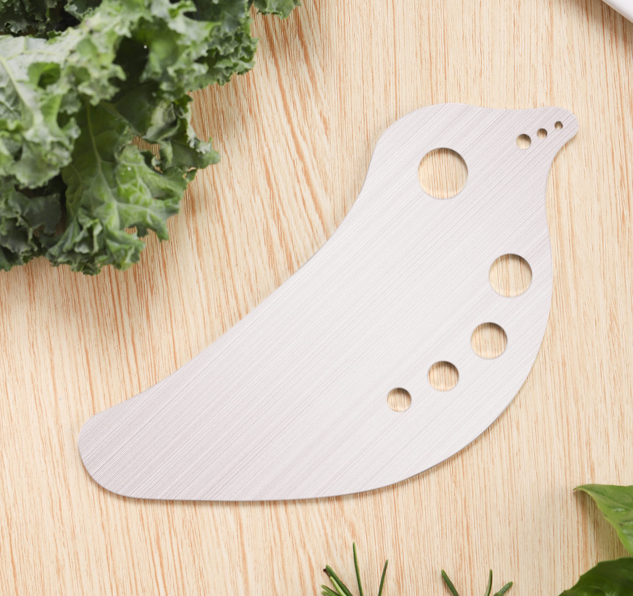 Stainless Steel Herb Stripper Tool - Kale, Chard, Collard Greens, Parsley, Thyme, Basil, Rosemary Peeler - Perfect for Fresh Herb Preparation & Cooking
