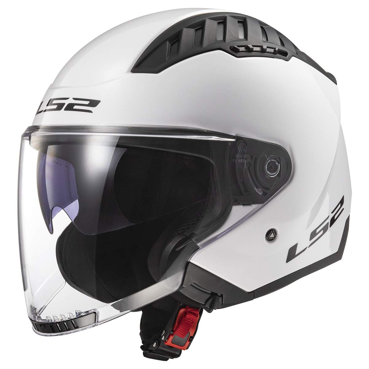 LS2 Helmets Copter Open Face Motorcycle Helmet - Gloss White (Small) - Lightweight & DOT Approved for Urban Commuting, Scooter Riding & Vintage Bike Enthusiasts