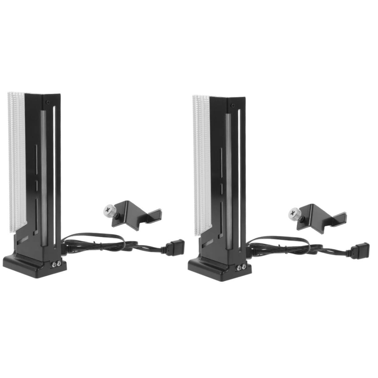 PartyKindom 2-Pack Magnetic GPU Bracket - Heavy Duty Graphics Card Support Mount with LED Lighting for PC Case, Computer Build & Gaming Setup - Perfect for Vertical GPU Installation, Cable Management & RGB Customization