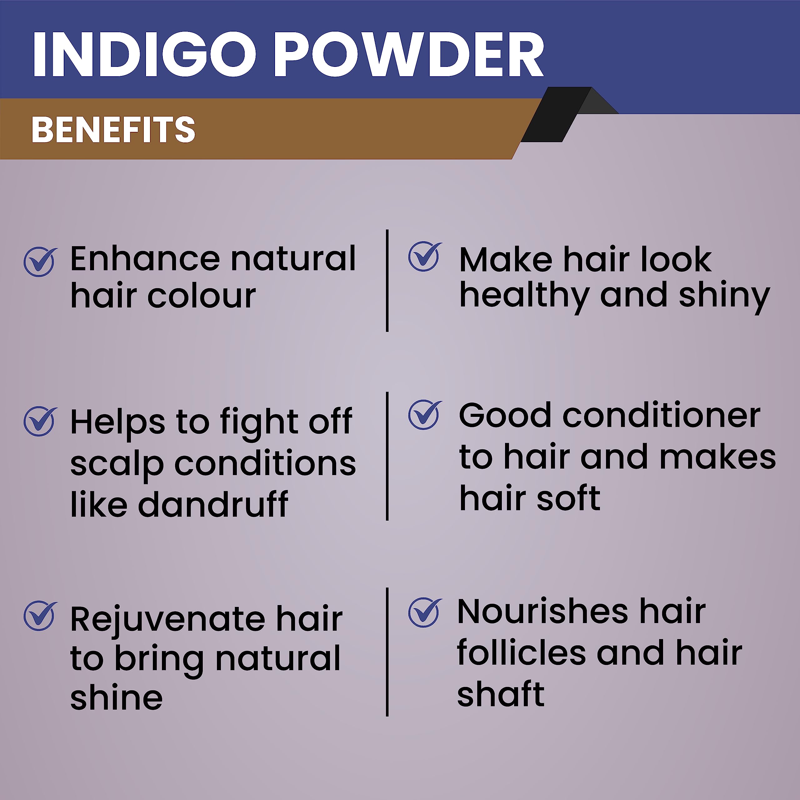 Viniqe Indigo Leaf Powder - 100% Pure Natural Hair Dye for Black & Brown Hair | Vegan, Cruelty-Free, No Preservatives | Promotes Hair Growth & Care | Safe for Men & Women (100g) | Perfect for DIY Hair Coloring, Beard Dye & Natural Hair Treatment at Home