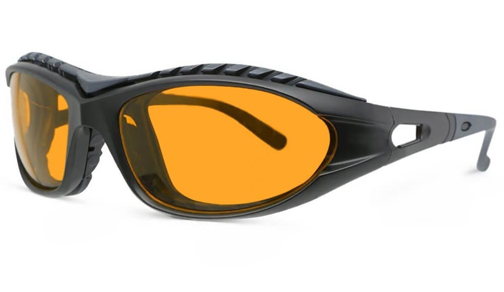 Blue Light Blocking Glasses for Sleep & Eye Strain Relief - SunDown Wrap Anti-Blue Light Glasses for Night Use, Reading & Screen Time