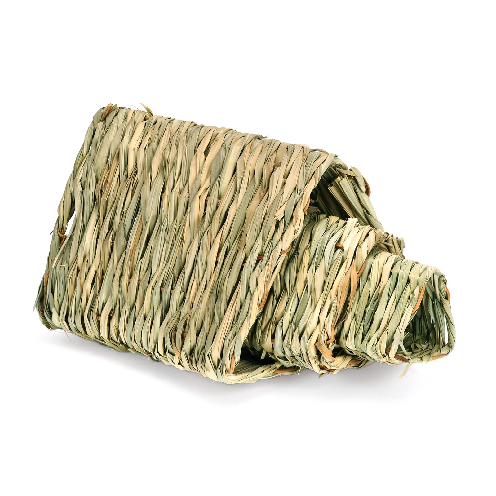 Natural Grass Rabbit House - Lightweight & Comfortable Small Animal Tunnel Play Bed, Chew Toy for Rabbits, Hamsters, Guinea Pigs - Perfect for Indoor/Outdoor Play, Chewing & Nesting