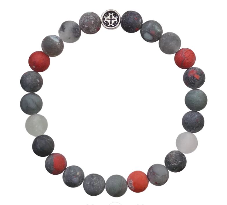 Authentic African Bloodstone Mala Bracelet for Meditation & Healing – Handmade Beaded Spiritual Jewelry for Yoga, Chakra Balancing & Positive Energy