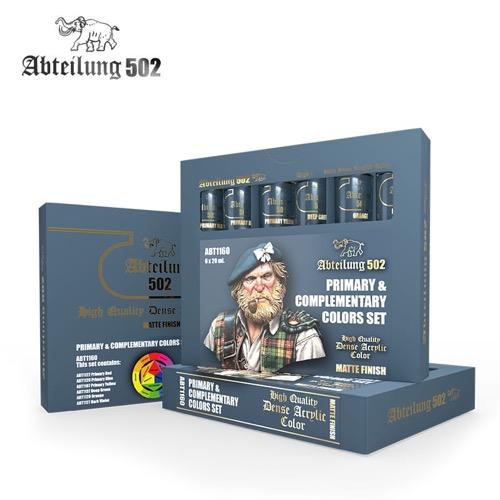 Abteilung 502 ABT1160 Professional Acrylic Paint Set - 12 Primary & Complementary Colors for Artists | Perfect for Canvas Painting, DIY Crafts & Home Decor