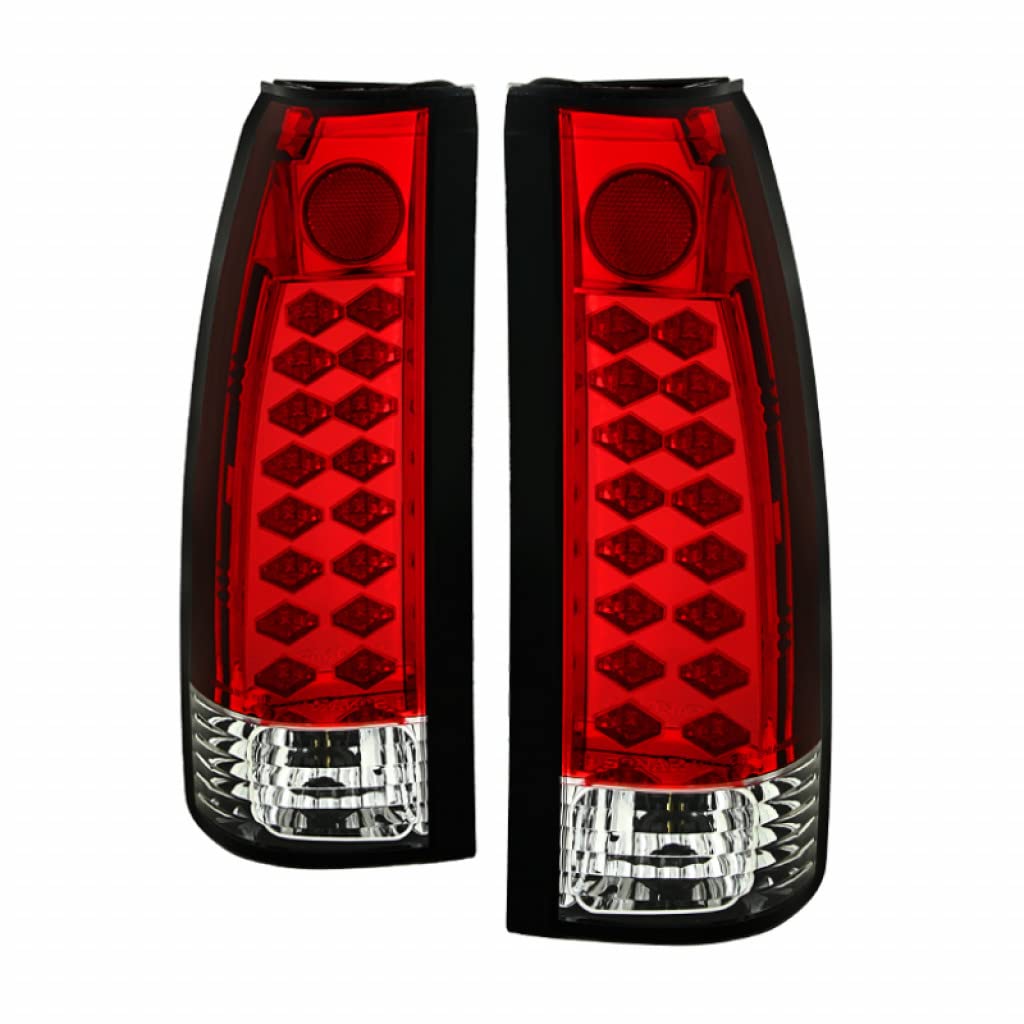 1988-1994 Chevy Blazer LED Tail Lights Pair - Red & Clear (Driver & Passenger Side) | Durable Replacement for Improved Visibility & Style | Perfect for Off-Roading, Night Driving & Car Customization