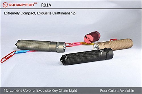 R01A Ultra-Bright 10 Lumen LED Keychain Flashlight - Compact & Lightweight for Emergency, Camping, Hiking, and Everyday Carry (Black)