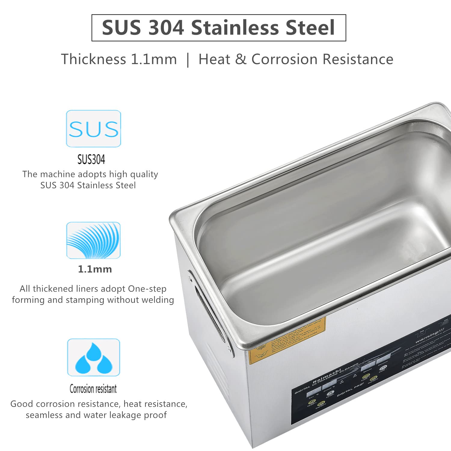 Professional 3L Ultrasonic Cleaner with Digital Timer & Heater - Jewelry, Small Parts, Lab Equipment Cleaning | Perfect for Home, Dental Clinics & Electronics Repair Shops