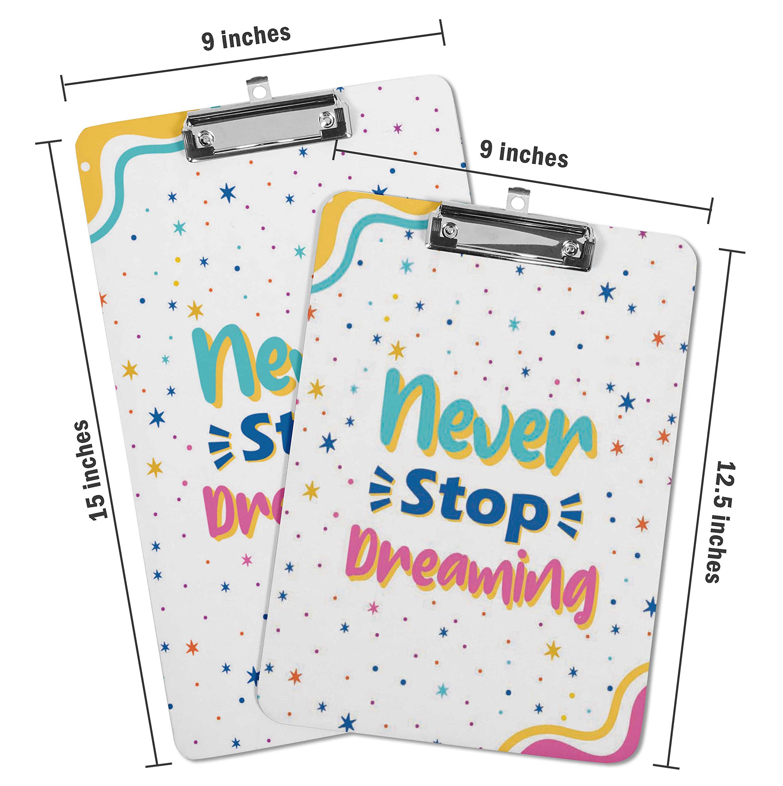 Double Sided Dry Erase Clipboard - Letter Size 9x15 with Marker & Duster for Office & School