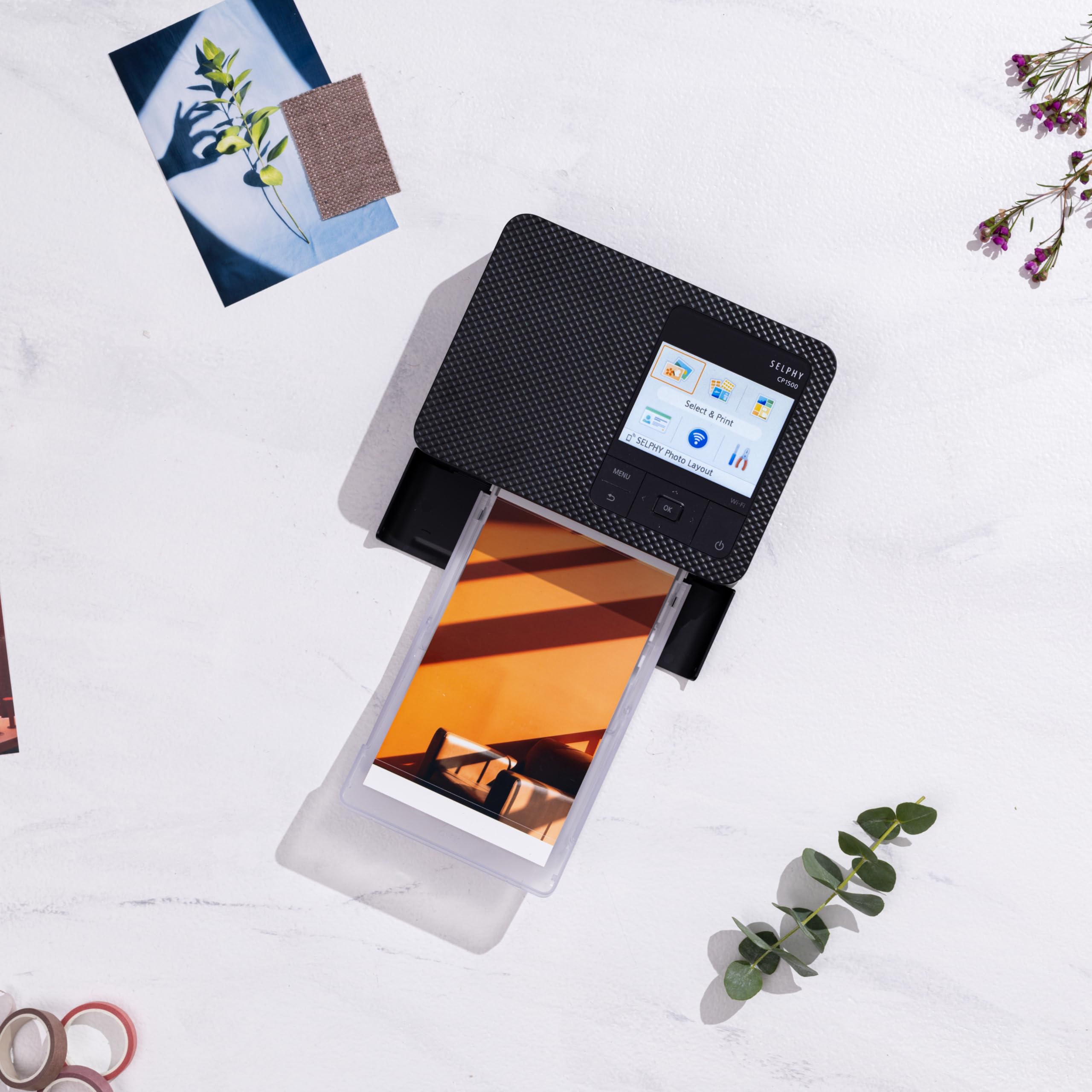 Canon SELPHY CP1500 Compact Photo Printer - Portable & Wireless Instant Photo Printer with AirPrint & Mobile Printing - Perfect for Travel, Parties & Home Photo Printing (Black)