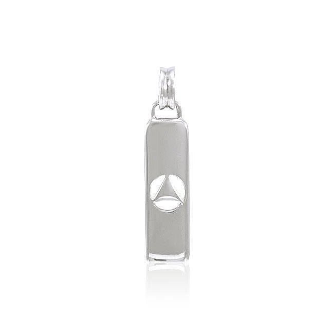 Classic AA Symbol Silver Pendant Necklace for Women - Elegant Jewelry Gift for Birthday, Anniversary & Everyday Wear