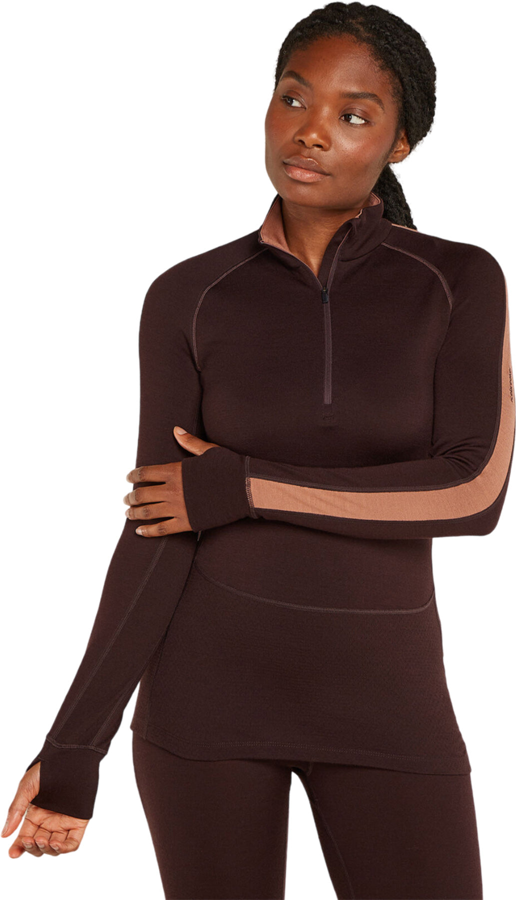 260 ZoneKnit Long Sleeve Half Zip Thermal Top for Women - Warm Winter Base Layer for Hiking, Running & Outdoor Activities