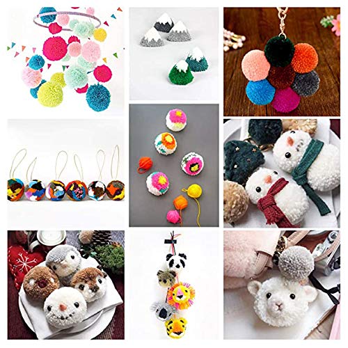 8-Piece Pompon Maker Kit - DIY Wool Yarn Craft Tool for Knitting, Crochet & Art Projects - Perfect for Home Decor, Gift Wrapping & Scrapbooking