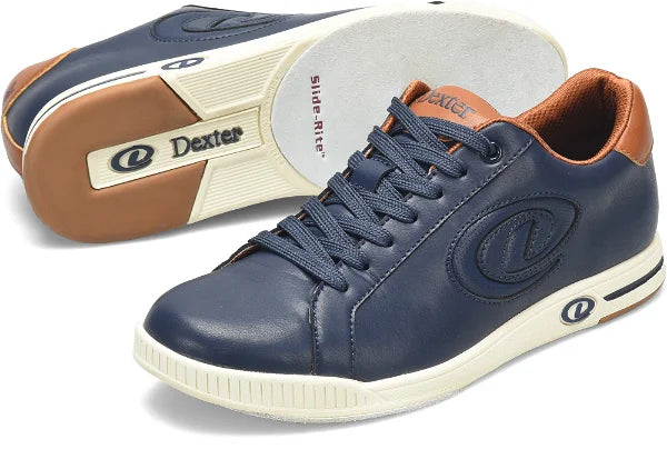 Dexter Men's Nash Navy/Tan Bowling Shoes - Comfortable & Durable for League Play & Casual Bowling