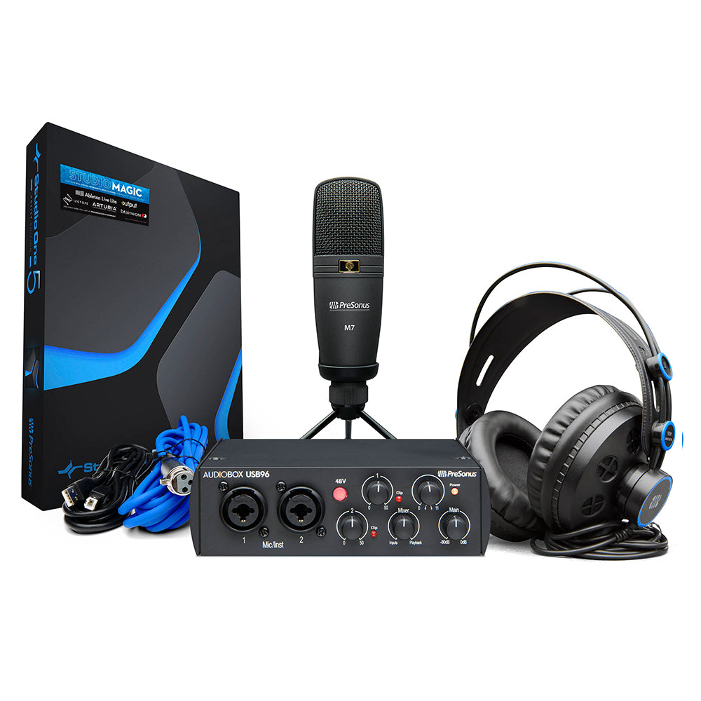 Professional USB Audio Interface 96kHz Studio Recording Box - Perfect for Home Studios, Podcasting & Music Production