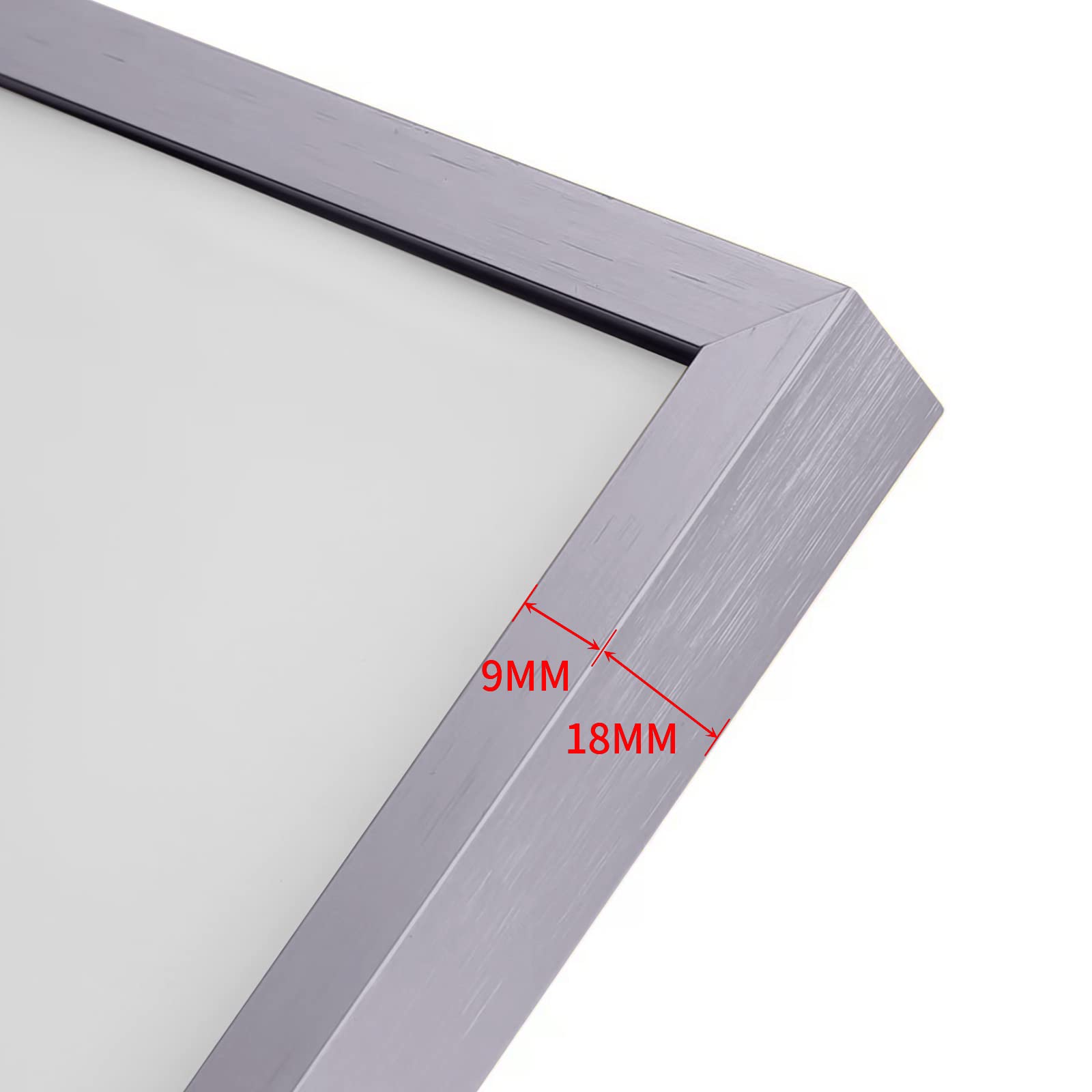 Wyooxoo 11x17 Picture Frame - Aluminum Poster Frame with Plexiglass, Display 9x15 Photos with Mat or 11x17 Without Mat, Dark Grey Wall Gallery Frame for Home & Office Decor | Perfect for Living Room, Bedroom, Office Display
