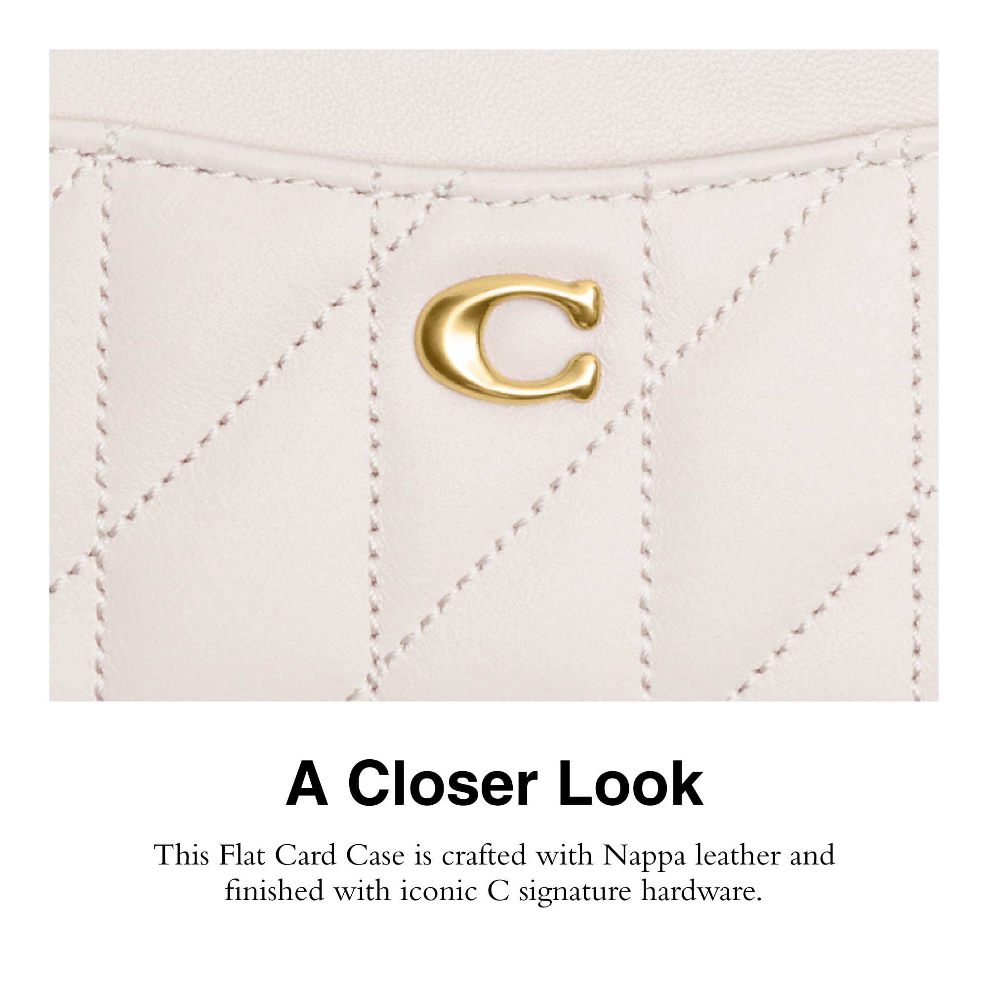 Coach Women's Quilted Leather Essential Card Holder Wallet - Slim RFID Blocking Credit Card Case for Everyday Use, Travel & Gifting