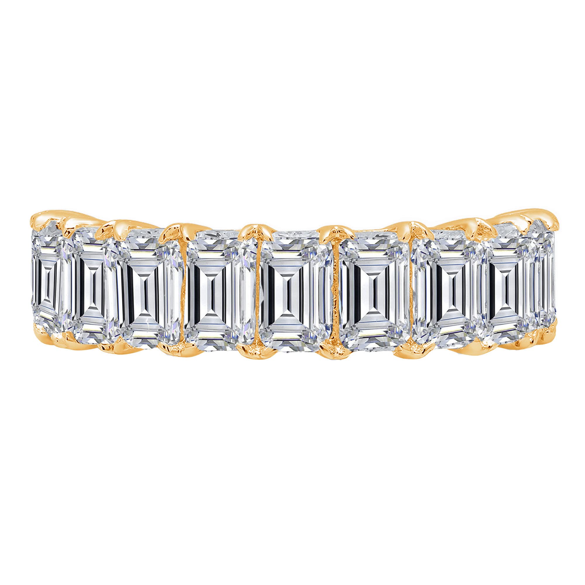 2.61 Carat Natural Emerald Cut Diamond Ring - VS1-VS2 Clarity, J-K Color, 18K Yellow Gold, Conflict-Free - Elegant Art Deco Wedding Band, Promise Ring, or Engagement Ring for Women - Perfect for Anniversaries, Proposals, and Special Occasions