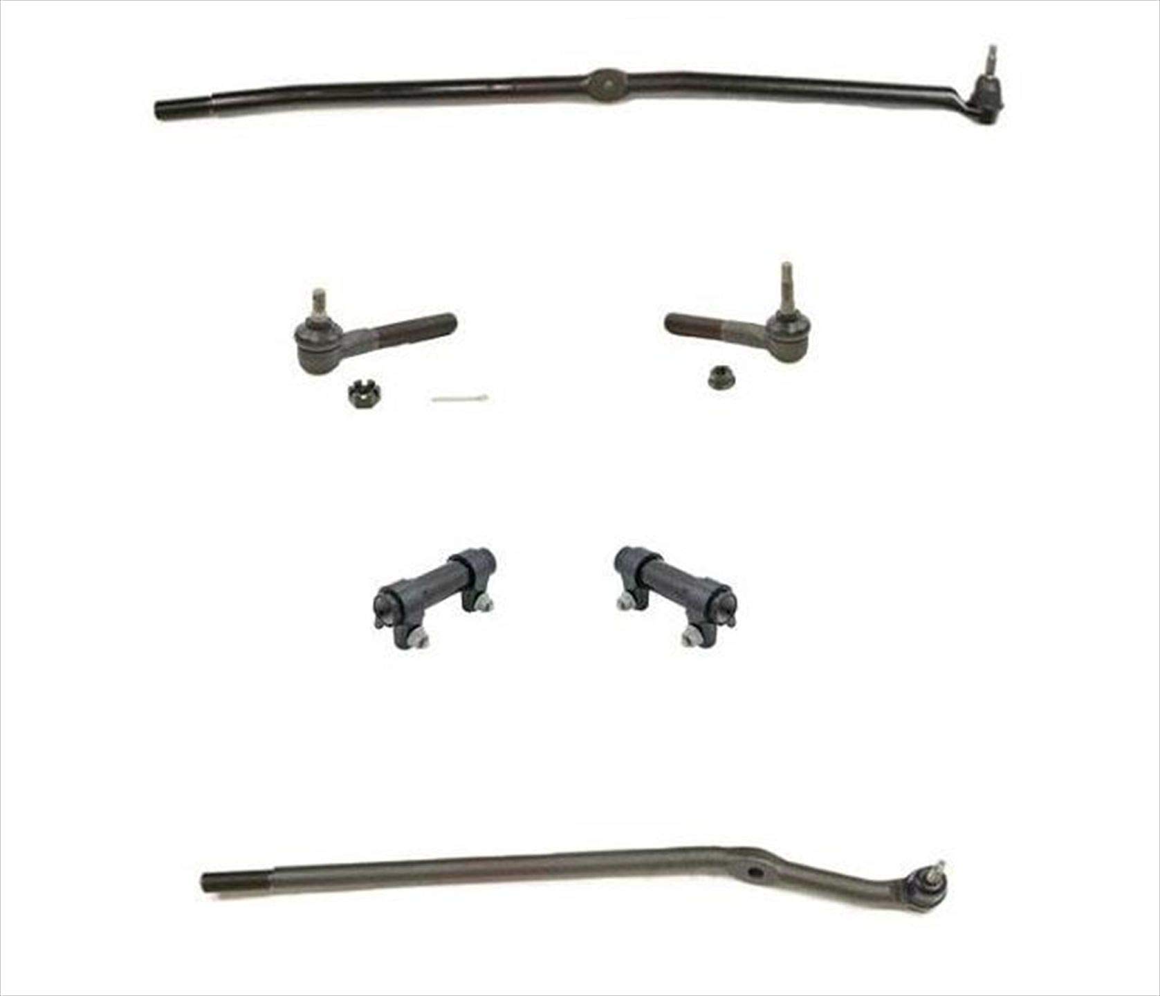 2003-2007 Dodge Ram 2500 4WD Drag Link & Tie Rod Kit (6-Piece) - Heavy Duty Steering Replacement for Off-Road & Towing