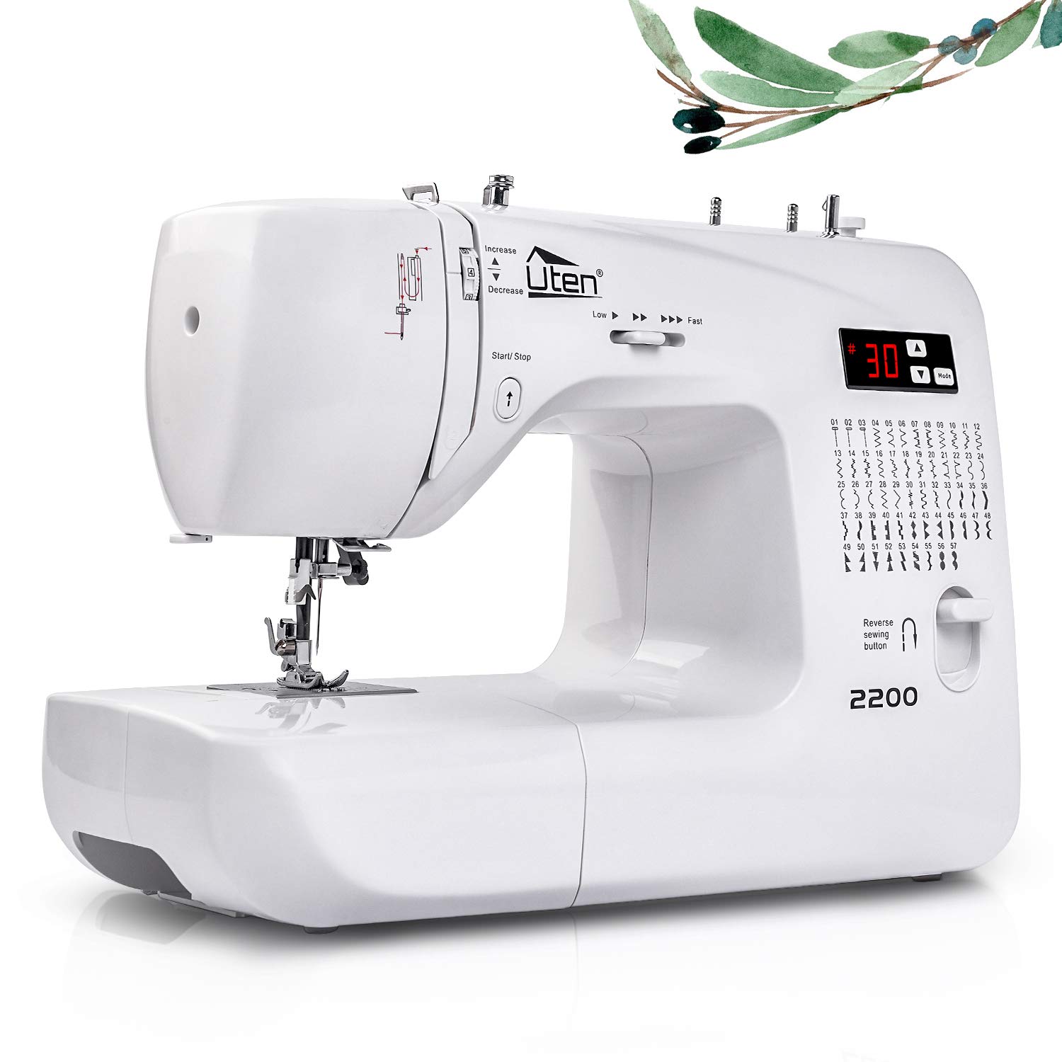 Computerized Embroidery Sewing Machine with 60 Built-in Stitches - Perfect for DIY Crafts, Quilting & Home Decor Projects