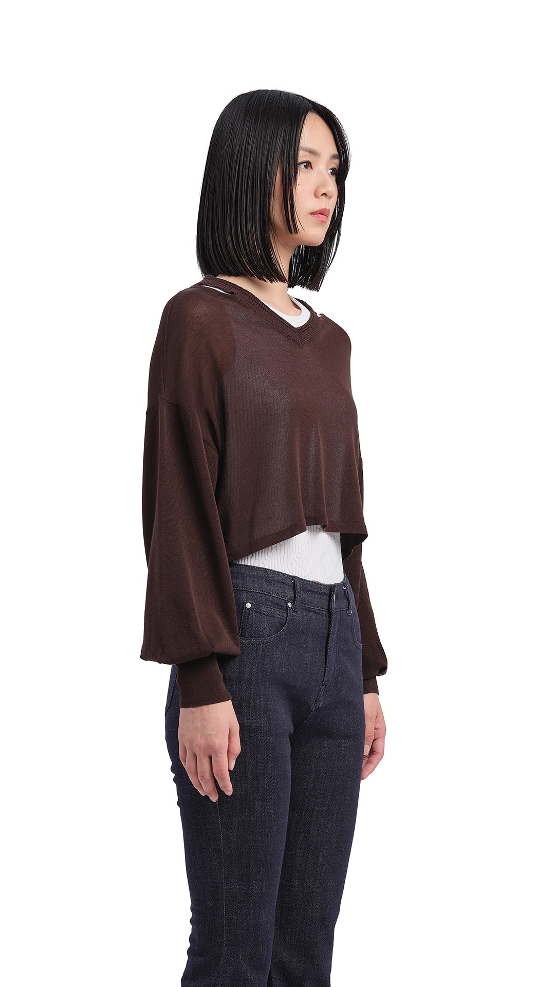 Stylish Cropped Sweater for Women - Trendy Casual Pullover for Fall & Winter - Perfect for Layering, Date Nights & Coffee Dates