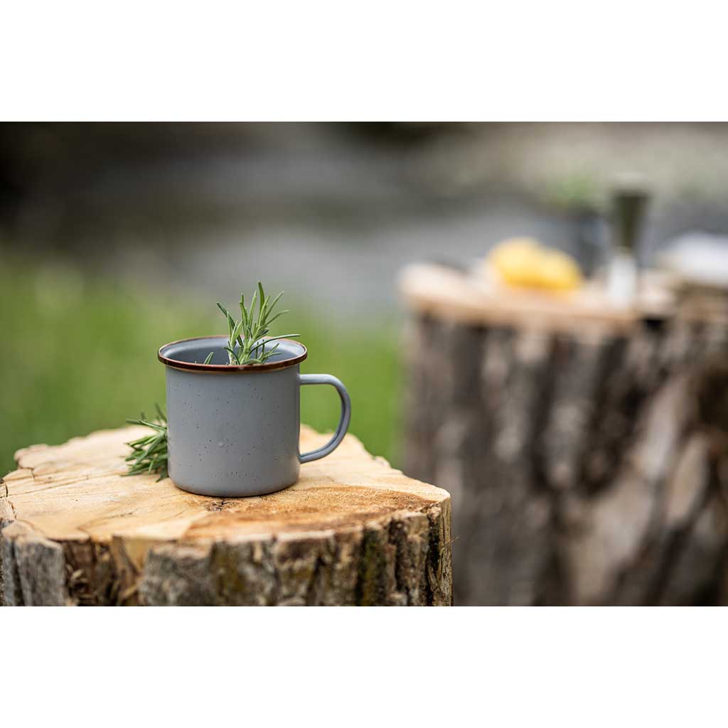 Premium Enamel Camping Mugs - Set of 2 Durable Coffee Cups for Outdoor Adventures, Picnics & RV Travel - Rust-Proof & Lightweight Drinkware for Coffee, Tea & Hot Beverages
