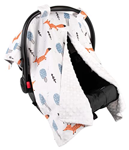 Premium Minky Baby Car Seat Cover - Soft & Cozy 40